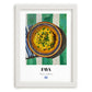 Fava – on Striped Tablecloth, Greek Food Wall Decor, placed in minimal white frame