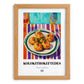 Kolokithokeftedes – Oil Painting, Greek Food Illustration, set in oak frame