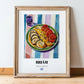 Briám – Colorful Oil Painting, Greek Food Wall Decor, in wooden frame leaning on the floor