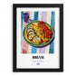 Briám – Colorful Oil Painting, Greek Food Wall Decor, in sleek black frame