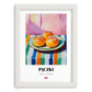 Pączki – Oil Painting, Polish Pastry Poster, placed in minimal white frame