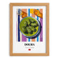 Dolma – on Striped Tablecloth, Turkish Food Wall Decor, set in oak frame