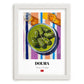 Dolma – on Striped Tablecloth, Turkish Food Wall Decor, placed in minimal white frame