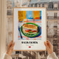 Balık Ekmek – Oil Painting, Turkish Food Illustration, styled in a charming Paris street view