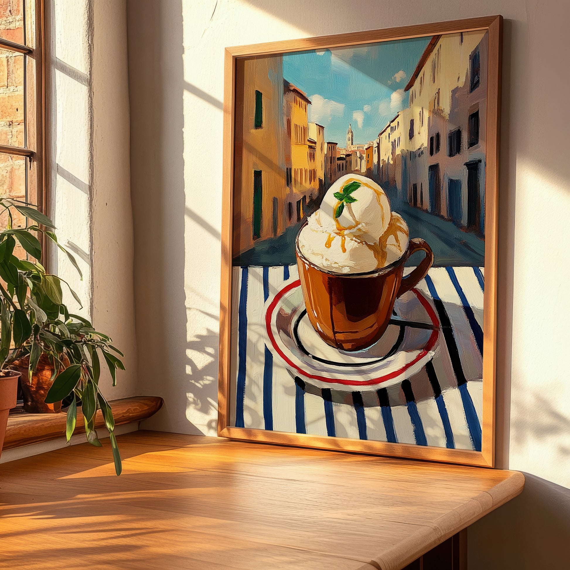 Affogato – Italian Café on the Corner, Italian Food Wall Poster, clean layout with no caption