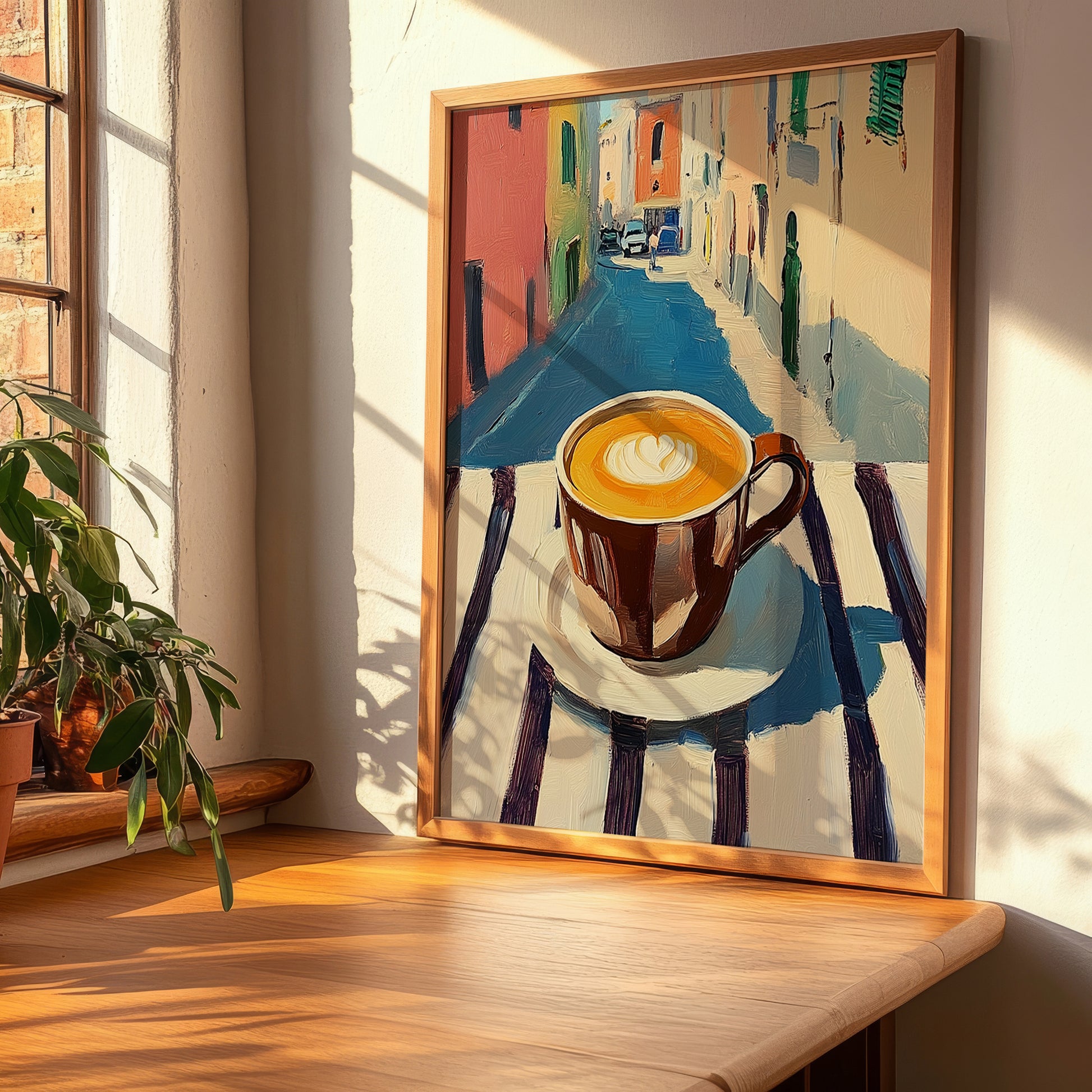 Caffè Moka – Italian Outdoor Café Scene, Italian Coffee Still Life, clean layout with no caption