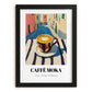 Caffè Moka – Italian Outdoor Café Scene, Italian Coffee Still Life, in sleek black frame