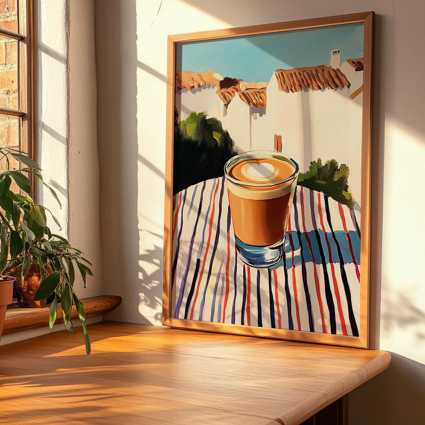 Cortado – Spanish Street Café Scene, Spanish Coffee Art, clean layout with no caption