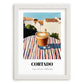 Cortado – Spanish Street Café Scene, Spanish Coffee Art, placed in minimal white frame
