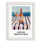 Côtes De Provence Rosé – French Coastal Table, French Wine Painting, placed in minimal white frame