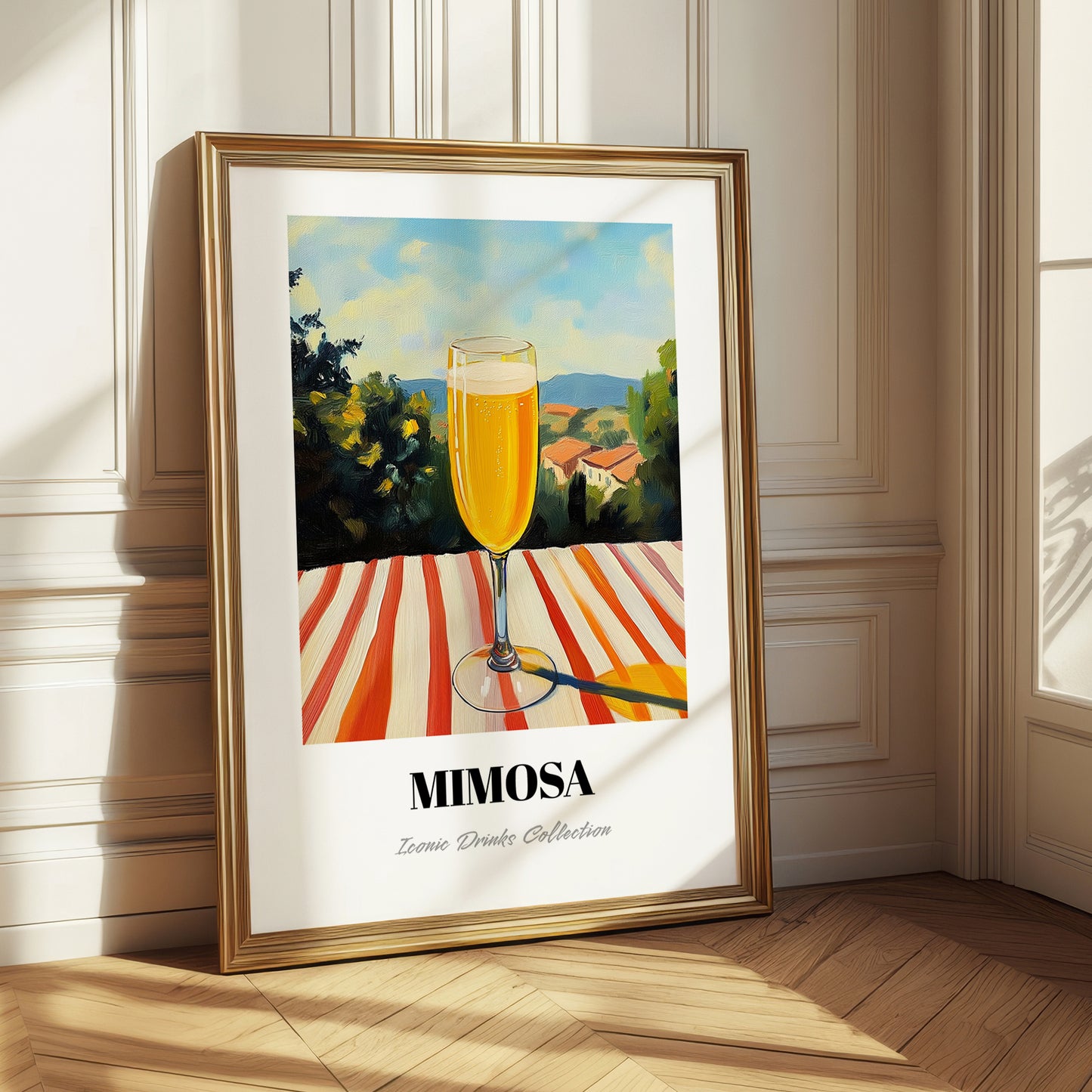 Mimosa – French Seaside Scene, French Cocktail Art