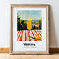 Mimosa – French Seaside Scene, French Cocktail Art, in wooden frame leaning on the floor