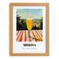 Mimosa – French Seaside Scene, French Cocktail Art, set in oak frame