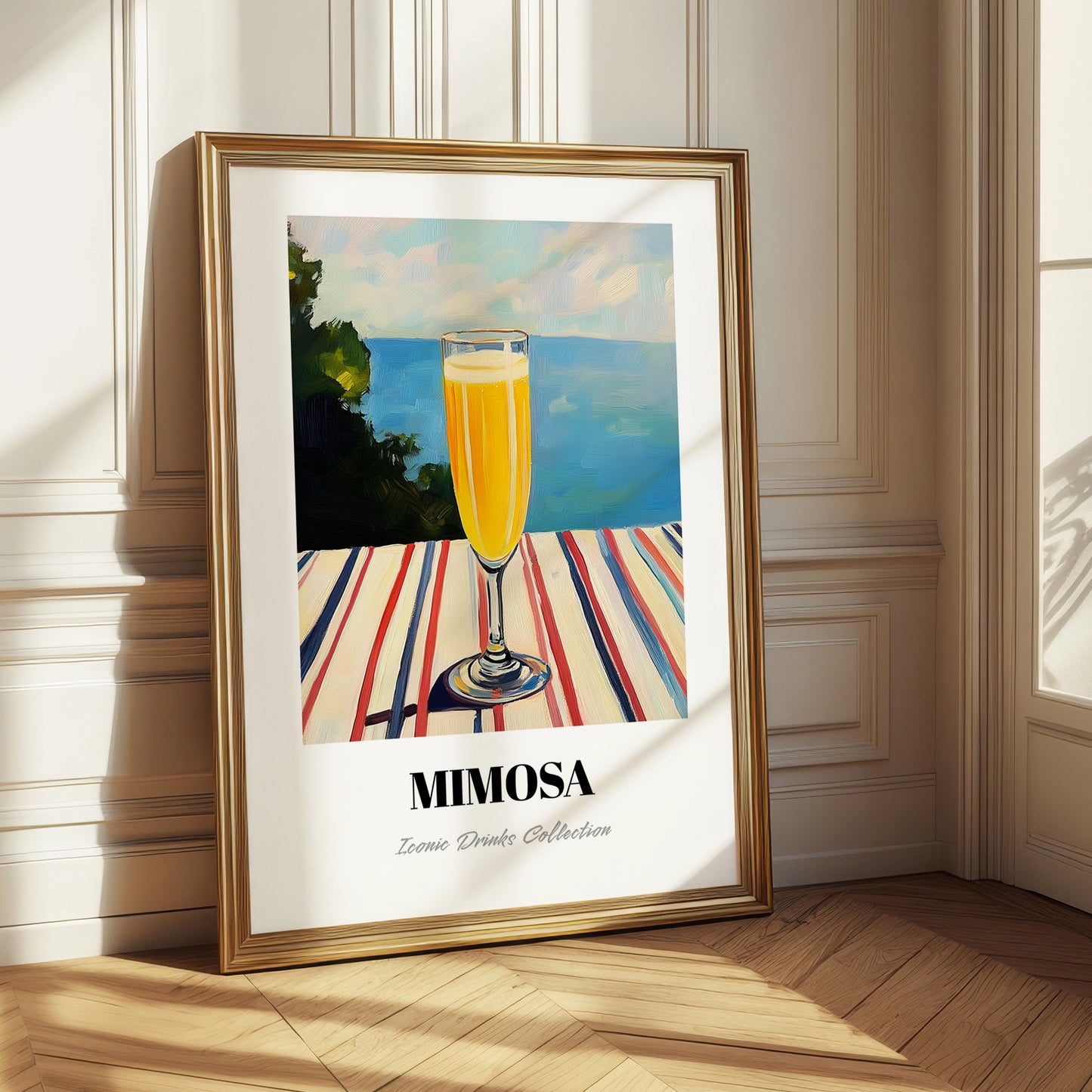Mimosa – French Coastal Table, French Cocktail Poster