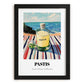 Pastis – French Coastal Café Moment, French Spirit Illustration, in sleek black frame