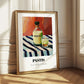 Pastis – on Striped Tablecloth, French Spirit Illustration