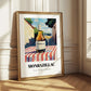 Monbazillac – French Urban Café Scene, French Wine Wall Art