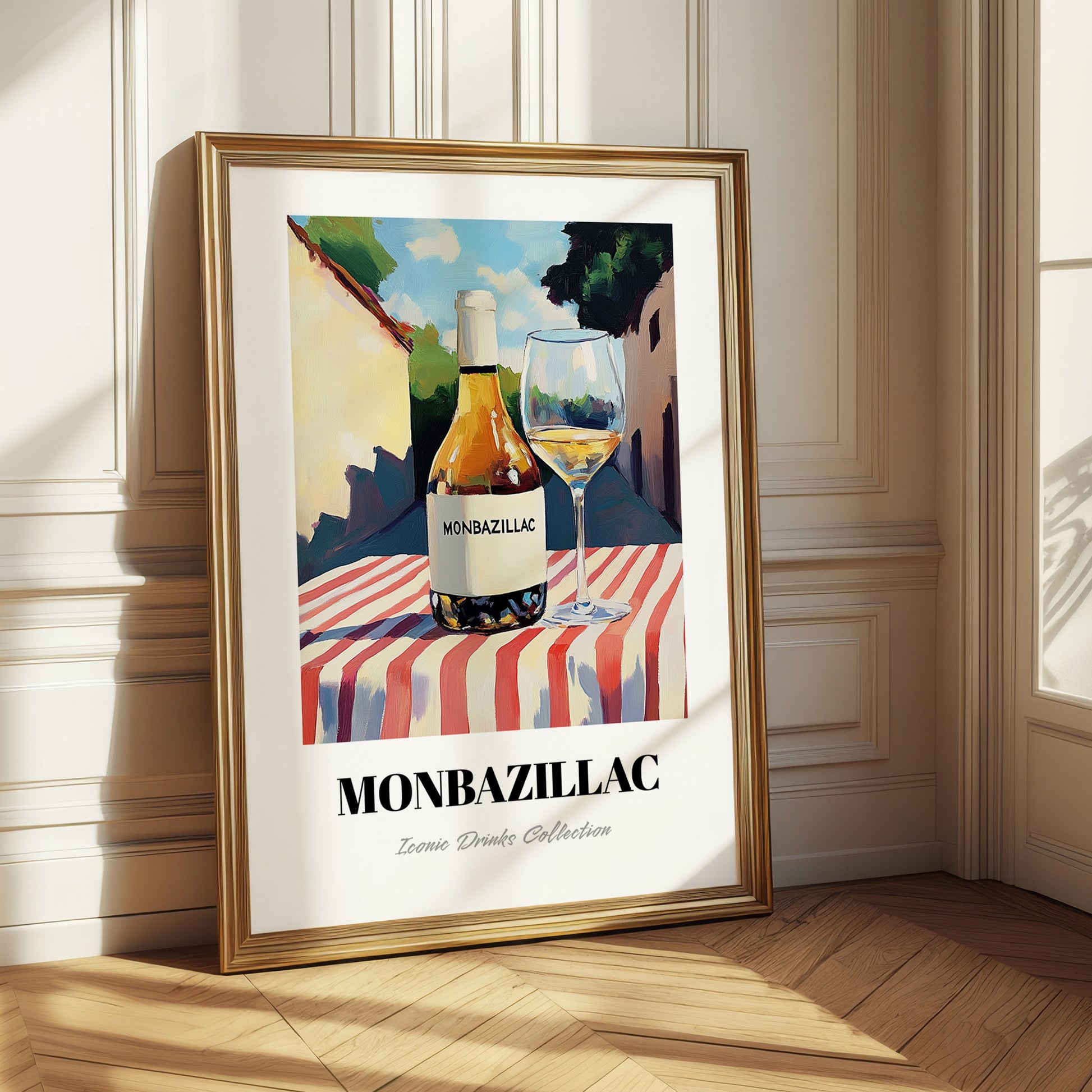 Monbazillac – French Urban Café Scene, French Wine Wall Art