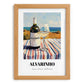 Alvarinho – Portuguese Seaside Scene, Portuguese Wine Illustration, set in oak frame