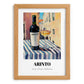 Arinto – Portuguese Outdoor Café Scene, Portuguese Wine Still Life, set in oak frame