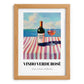 Vinho Verde Rosé – Portuguese Coastal Café Moment, Portuguese Wine Illustration, set in oak frame