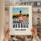Baga Rosé – Portuguese Hilltop Café Scene, Portuguese Wine Wall Illustration, styled in a charming Paris street view