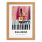 Baga Rosé – on Striped Tablecloth, Portuguese Wine Still Life, set in oak frame
