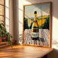 Espumante Bairrada – Portuguese Hilltop Table Scene, Portuguese Sparkling Wine Illustration, clean layout with no caption
