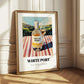White Port – Portuguese Hilltop Café Scene, Portuguese Dessert Wine Illustration