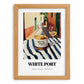 White Port – Portuguese Urban Café Scene, Portuguese Dessert Wine Wall Decor, set in oak frame