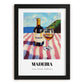 Madeira – Portuguese Coastal Table, Portuguese Dessert Wine Painting, in sleek black frame
