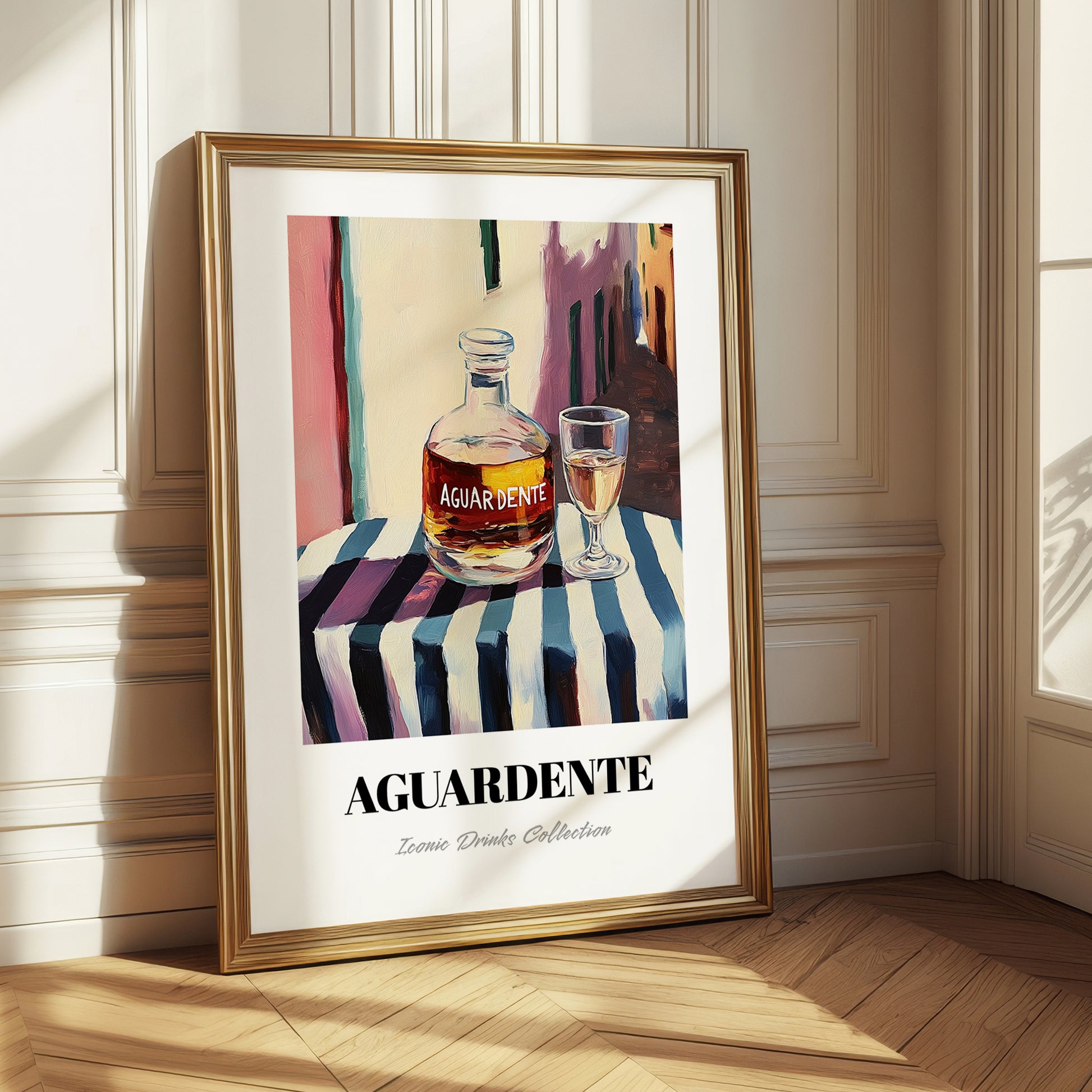 Aguardente – Portuguese Outdoor Café Scene, Portuguese Spirit Painting