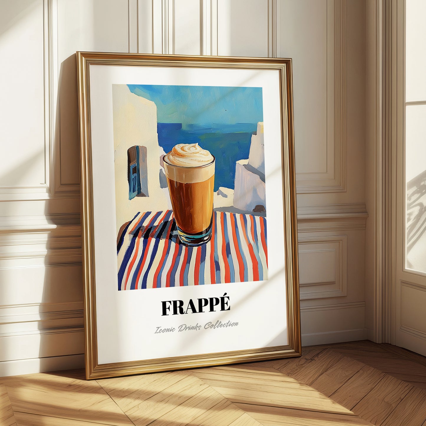 Frappé – Greek Coastal Table, Greek Coffee Illustration
