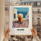 Frappé – Greek Coastal Table, Greek Coffee Illustration, styled in a charming Paris street view