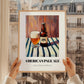 American Pale Ale (APA) – on Striped Tablecloth, American Beer Illustration, styled in a charming Paris street view