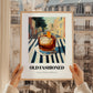 Old Fashioned – American Café on the Corner, American Cocktail Painting, styled in a charming Paris street view