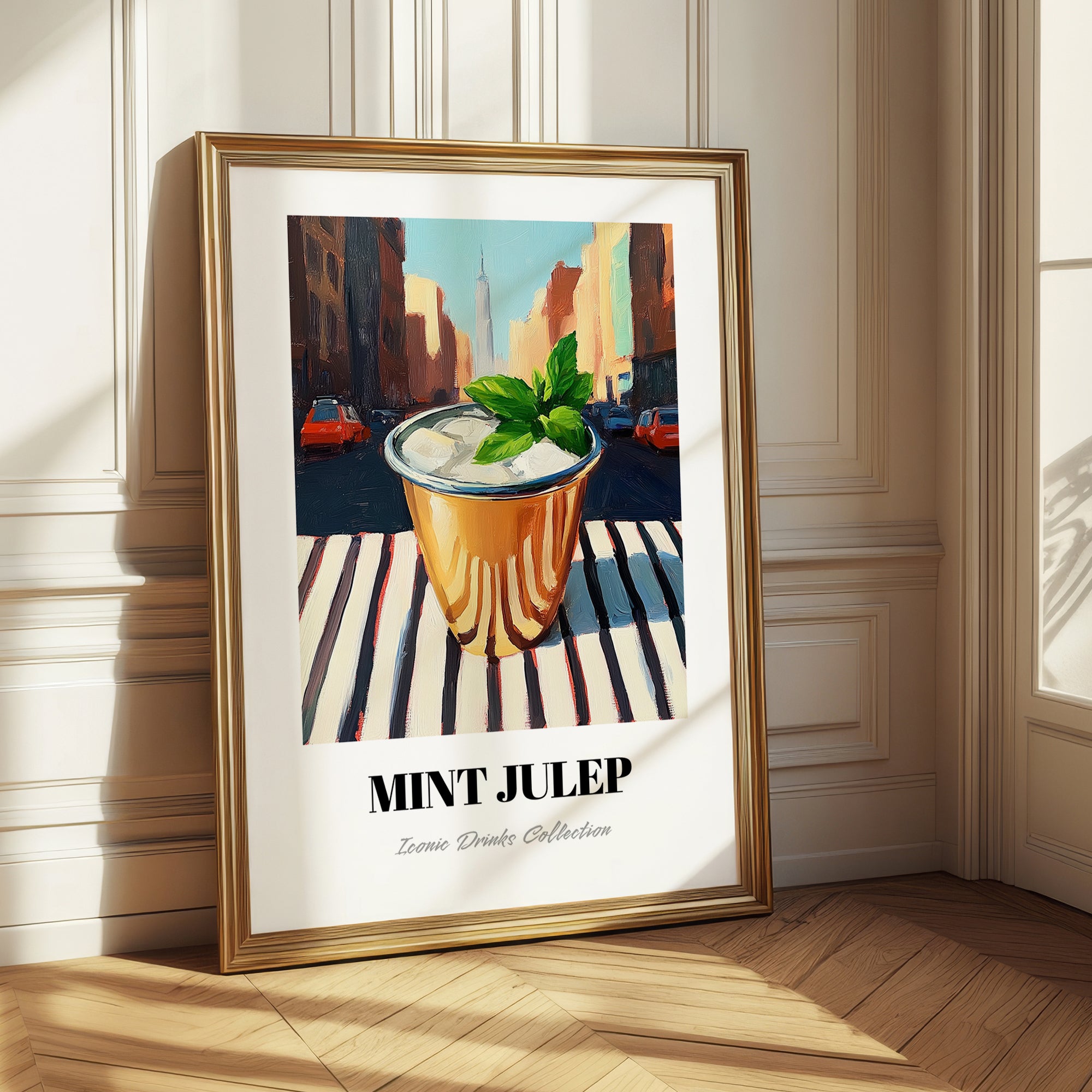 Mint Julep – American Urban Café Scene, American Cocktail Wall Print