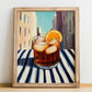 Sweet Tea – American Café on the Corner, American Beverage Wall Decor, no-text version framed in wood