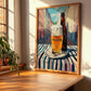 Weißbier – German Urban Café Scene, German Beer Art, clean layout with no caption