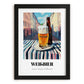 Weißbier – German Urban Café Scene, German Beer Art, in sleek black frame