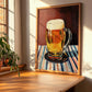 Kölsch – on Striped Tablecloth, German Beer Wall Decor, clean layout with no caption