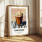Eiskaffee – on Striped Tablecloth, German Coffee Wall Decor