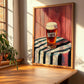 Bitter – on Striped Tablecloth, English Beer Wall Art, clean layout with no caption