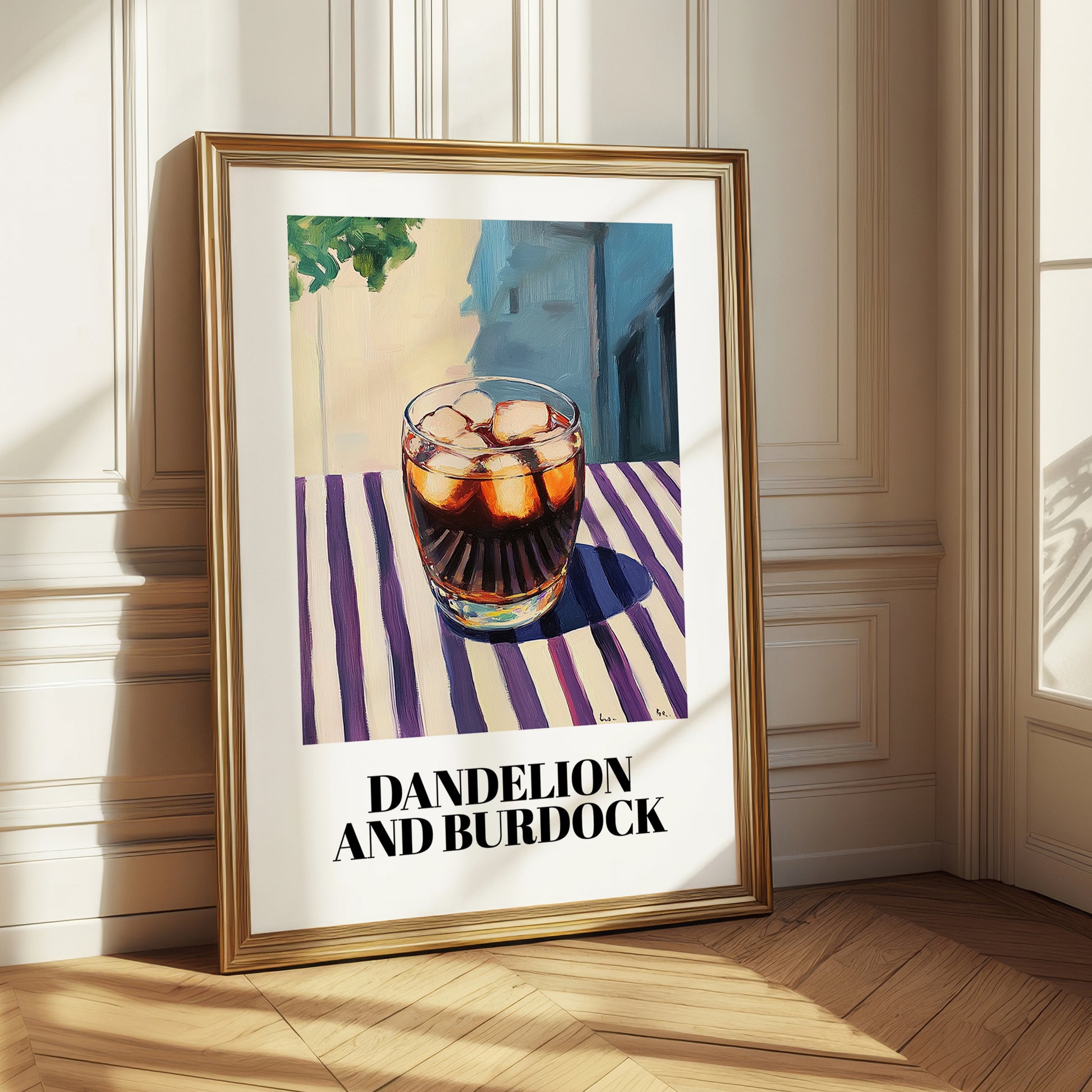 Dandelion And Burdock – English Outdoor Café Scene, English Beverage Illustration