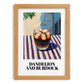 Dandelion And Burdock – English Outdoor Café Scene, English Beverage Illustration, set in oak frame