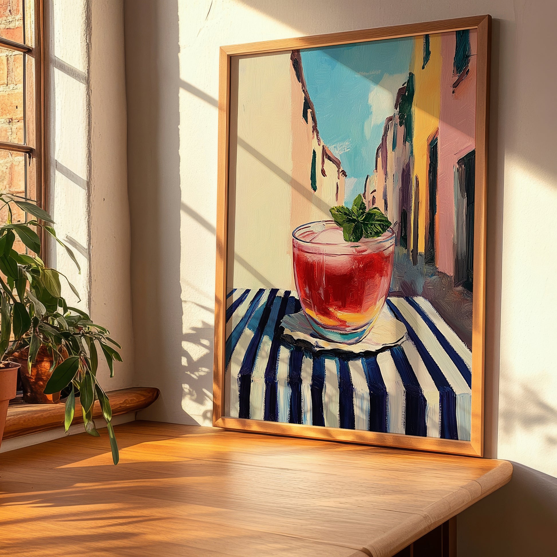 Kompot – Polish Street Café Scene, Polish Beverage Wall Decor, clean layout with no caption