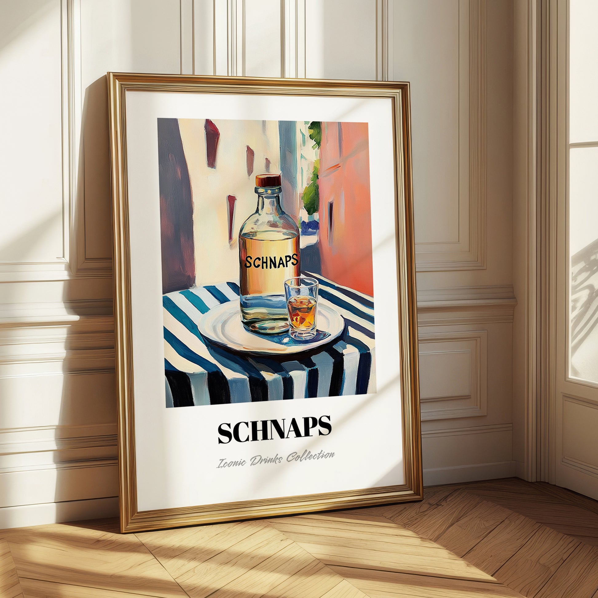 Schnaps – Austrian Outdoor Café Scene, Austrian Spirit Painting