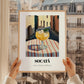 Socată – Romanian Street Café Scene, Romanian Beverage Print, styled in a charming Paris street view