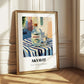 Akvavit – Danish Outdoor Café Scene, Danish Spirit Illustration