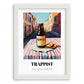 Trappist – Belgian Street Café Scene, Belgian Beer Poster, placed in minimal white frame